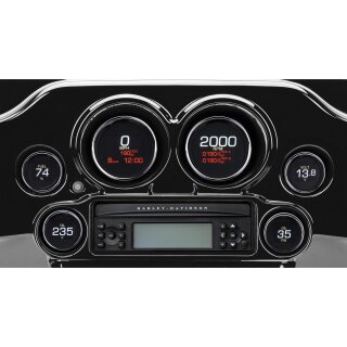 MLX Dresser Pack Dresser and Bagger 6 Gauge, Chrome Bezels 04+ 6 Gauge Kit