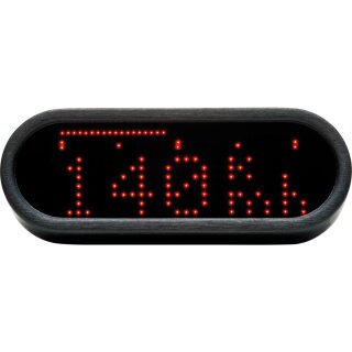 motoscope mini Speedometer Digital Scale; Dimensions: 59 mm x 21,9 mm x 13 mm Black Anodized