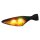 Micro Rhombus Extreme LED Turn Signal Front Right/Rear Left Black Clear LED