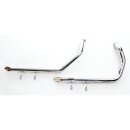 Staggered Dual Drag Pipes Exhaust Chrome