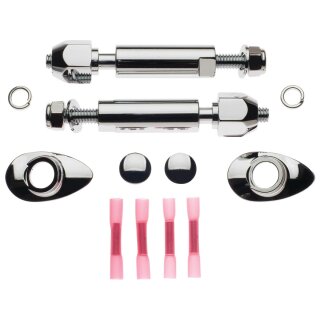 Rear Turn Signal Studs Relocation Kit Chrome