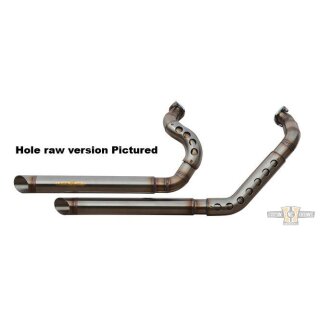 Outline Top Chopp Big Hole Slant Exhaust System Chrome Satin
