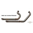 Outline Top Chopp Big Hole Slant Exhaust System Chrome Satin