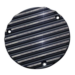 Covingtons Black Diamond Alu Derby Cover für Harley Big Twin Modelle 70-98