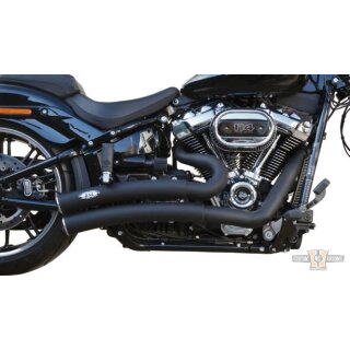 Radial Low Exit Short Exhaust System Black Coated