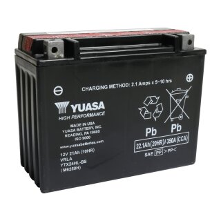 Maintenance Free High Performance YTX24HL-BS Batterie Dry Battery with Acid Pack Lead Acid, 350 A, 22.1 Ah