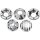 TrappCap, Slotted Wheel 4" Polished