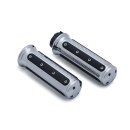 Heavy Industry Grips Black Chrome 1" Cable operated