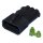 Delphi/Packard Weatherpack, 3-Wire Male Connector With Wire Seals Black