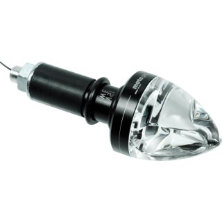 mo.blaze cone LED Bar End Turn Signal Black Anodized Clear LED