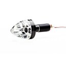 mo.blaze cone LED Bar End Turn Signal Black Anodized Clear LED