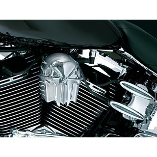 Skull Horn Cover Dark Chrome