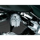 Skull Horn Cover Dark Chrome