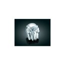 Skull Horn Cover Dark Chrome