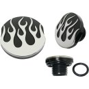 Custom Flamed Gas Cap Set of left and right cap (Vented...