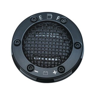 Mesh LED Fuel and Battery Gauge Black Satin