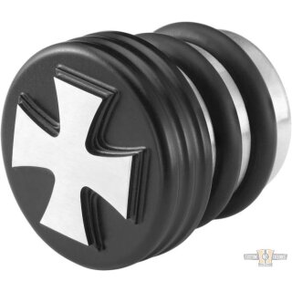 Iron Cross Oil Tank Plug without Dip Stick Aluminium Polished