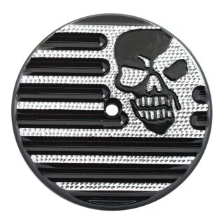 Covingtons, finned air cleaner cover insert. Skull, diamond