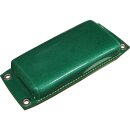 Retro Smooth Pillion Pad Green Synthetic Leather