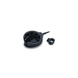 Drink Holder with 1" Mount and Mesh Basket, Gloss Black