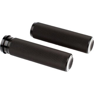 Dual Ring Fusion Grips Black 1" Anodized Throttle By Wire