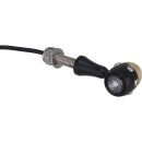 Retro LED Turn Signal V2A Black stem Black Clear LED