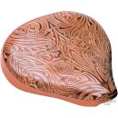 Large Tribal Embossed Spring Solo Seat Brown Leather