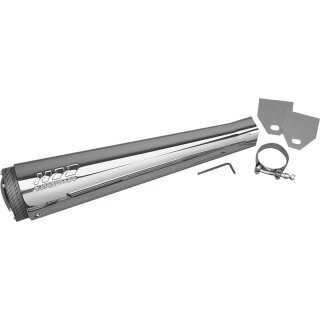 4" External Disc Series Megaphone Universal Slip-On Muffler Polished