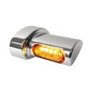 Winglets Mini LED Turn Signals Chrome Satin Smoke LED
