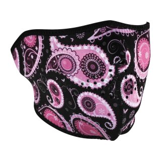 Paisley Neoprene Neoprene Half Face Mask