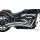 Radial Low Exit Staggered Exhaust System Show Chrome