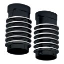 Covingtons, finned fork leg bells for Touring. Black