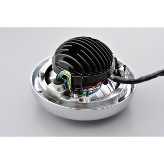 Neo Vintage 5 3/4" LED Headlight Insert Chrome Clear