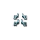Driver Floorboard Relocation Brackets Chrome