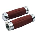 Riverside, BakeliteÂ® retro handlebar grip set. Chrome