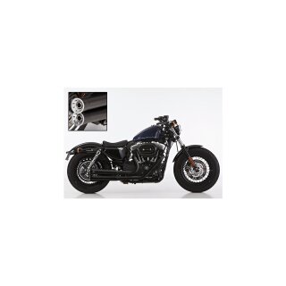 Falcon Double Groove Auspuffanlage schwarz matt für Harley Sportster 14-20 EG-BE