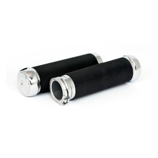 Riverside, Knurled billet aluminum grips. Black