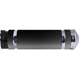 Air Cushion Supert Sport Grips Black Chrome 1" Cable operated