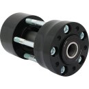 Dual Rotor Front Wheel Hub Black Non-ABS Dual Flange