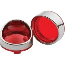 Deuce Turn Signal Visor Bezel Kit Red lens Chrome