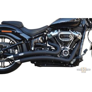Radial Low Exit Slant Exhaust System Black Coated