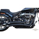 Radial Low Exit Slant Exhaust System Black Coated