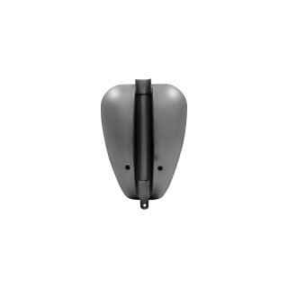 3.4 Gallon Mustang Style Extra-Wide Gas Tank Tank with single gas cap and horseshoe front mount and straight tab rear mount.
