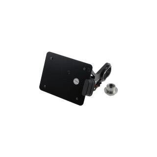 Sidemount License Plate Bracket Kit Switzerland 180 x 140 mm Black Powder Coated