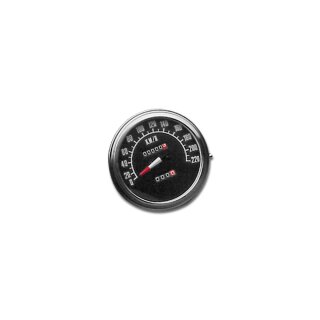 Fat Bob Speedometer Scale: 220 km/h; Scale Color: black; Ratio 2:1