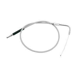 Argent Idle Cable For Cruise Control Switch 90 ° Stainless Steel Clear Coated Chrome Look 44,4"