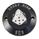 HKC point cover 2-hole. Lucky Dice, black