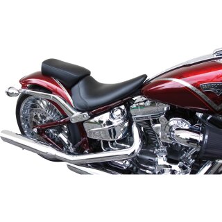 Breakout Custom Smooth Pillion Pad Black Synthetic Leather Urethane