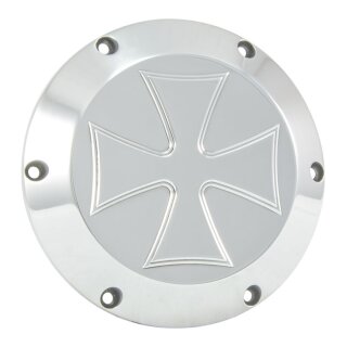HKC Maltese Cross Derby Cover poliert für Harley XL Sportster 04-21