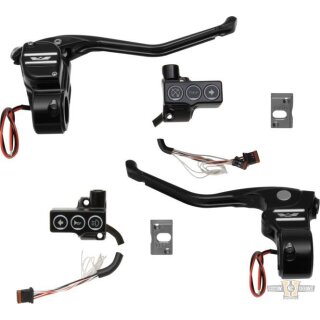 RR90 Can Bus Single Caliper, Cable Clutch Hand Control Kit Black Anodized